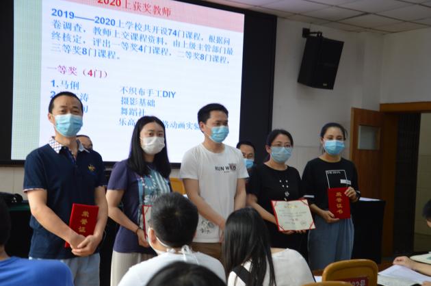 上學期選修課程開始獲得一等獎老師