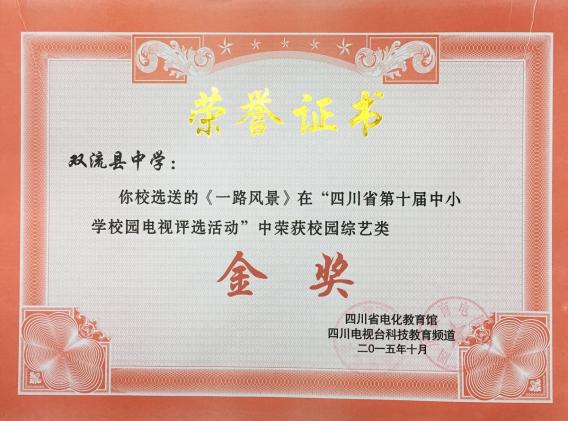 《一路風(fēng)景》獲金獎(jiǎng)