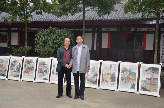 趙館長(zhǎng)和向書記合影