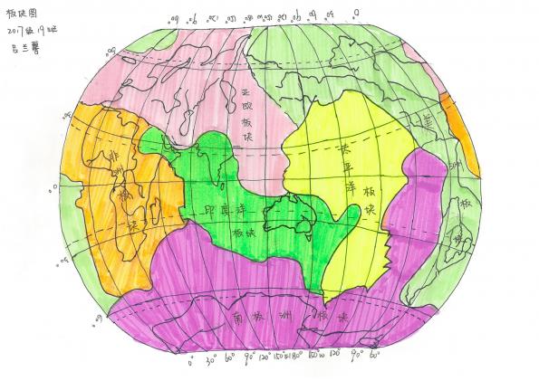 學(xué)生手繪地圖作品7