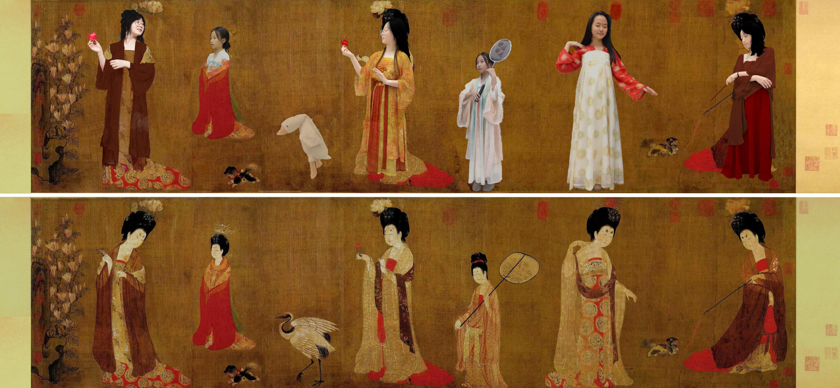 圖4 七年級3班復(fù)刻《簪花仕女圖》